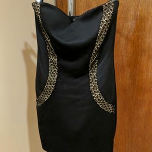 Strapless mini dress